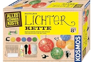 Kosmos 604288 AllesKönnerKiste Lichterkette zum Selbermachen, DIY-Bastelset für Mädchen und Jungen ab 8 Jahren, Geschenk-Set für den Kindergeburtstag, Basteln für Kinder