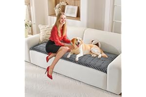 ENONCI Flanelowy pokrowiec na sofę, gruby pokrowiec na sofę, przyjazny dla zwierząt domowych, miękki i wygodny, antypoślizgowy, bezpieczny i trwały, można prać w pralce (ciemnoszary, 70 x 150 cm)