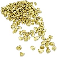 Brynnberg Dekosteine - Dekogranulat Kies Kieselsteine Flußkies gerundet (Gold, 4,5Kg)