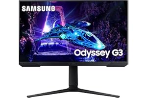 SAMSUNG LS24DG300EUXEN - 24" Full HD Odyssey G3 Gaming Monitor (1920 x 1080, 16:9, 180Hz, 1ms, panel IPS, AMD FreeSync, Tryb Eye Saver, Flicker Free), czarny, wersja 2024