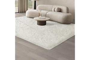 JOJOSEE Rugs Living Room, 160 x 230 cm Cream Area Rug, Anti Slip Soft Fluffy Shaggy Extra Large Floor Carpets Mat for Bedroom, Nursery Bedside(Cream, 160x230cm)