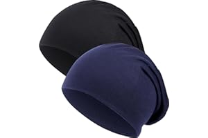 Kavya Cappello Donna Berretto Invernale Uomo, Elastico Cappellino Uomo Casuale Cappello Cotone Uomo Cappello Running Uomo 2 Pezzi