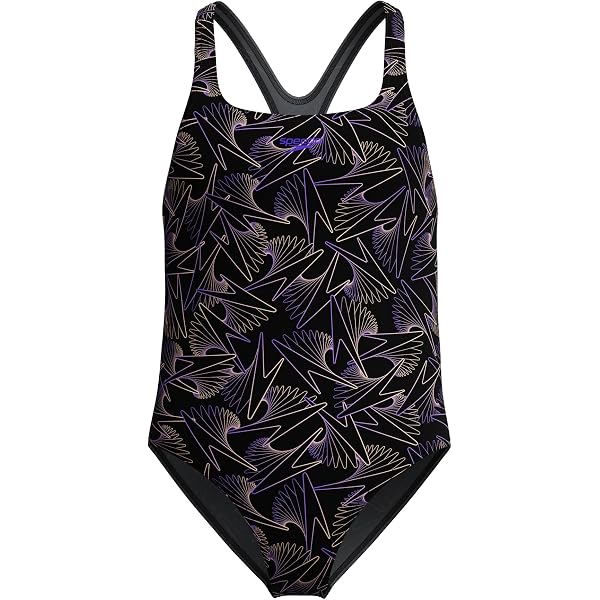 Speedo HyperBoom Splice Muscleback – Costume Da Bagno Bambina – Arancione – Con Stampa HyperBoom
