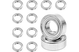 SANTUO MR128ZZ Kugellager, 12 Stück Rillenkugellager Set 8 * 12 * 3.5 mm Mini Kugellager für DIY Drehbänke Motoren 3D-Drucker Fräsmaschinen