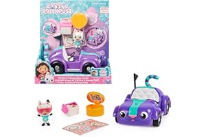DREAMWORKS GABBY'S DOLLHOUSE - Carlita-Spielzeugauto mit Pandy Paws-Sammelfigur, 2 Zubehörteilen und 1 Überraschungsbox, geeignet für Kinder ab 3 Jahren