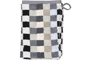 CAWÖ Home Handtücher Unique Karo 942 anthrazit - 77 Waschhandschuh 16x22 cm