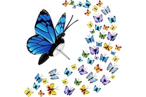 NCOALE Reißzwecken, 50 Stück Farbe 3D Schmetterlings Pinnadeln Deko Reißnägel Niedlich Bild Pinnwandnadeln, Pinnwand Nadeln für Korkplatte Schwarzes Brett Karte Wand Kalender Foto Bürobedarf