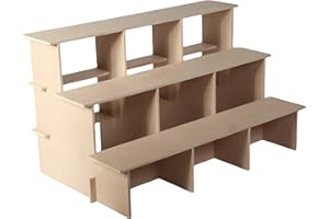 LASERSMITH 3 TIER DISPLAY STORAGE-POS TABLE DISPLAY UNIT STAND FOR RETAIL COUNTER SHOP (Large)