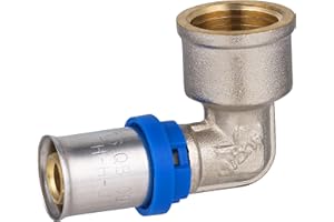 NT NOYON & THIEBAULT Raccord Multicouche à Sertir Multi profils TH-H-U coude diamètre Ø16 mm - à visser femelle 15x21 (1/2) - Norme NF 545 pour réseau d'eau potable et chauffage NOYON & THIEBAULT