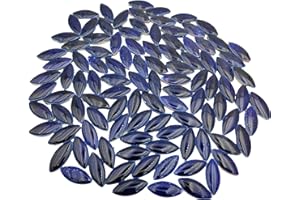 BTMIEY Carreaux de mosaïque en céramique de 500 g pour loisirs créatifs, 33,8 mm x 14,8 mm, feuilles de saule pour la fabrication de mosaïque, projets artistiques, décoration d'intérieur et d'extérieur (bleu