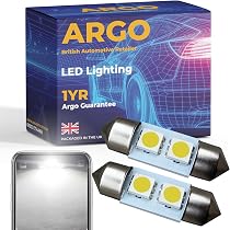 2 LED Festoon 41mm 6 SMD White Lights Xenon Bulbs Interior/Plate