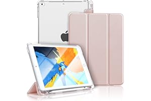 Gahwa Funda para iPad 9,7 Pulgadas 2018/2017 (6.ª/ 5.ª Generación), iPad Air 2/Air 1, Delgada Cubierta Carcasa con Soporte Plegable, Case Cover con Auto-Sueño/Estela y Soporte Pencil - Oro Rosa