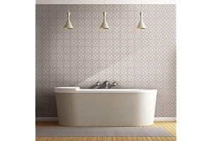 AMBIANCE STICKER Ambiance 60 x samoprzylepne naklejki na płytki – naklejki na płytki cementowe – dekoracje ścienne na płytki do łazienki i kuchni – płytki cementowe – 10 x 10 cm