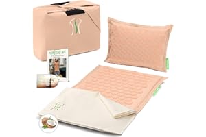 BACKLAxx ® tapis acupression – tapis massage pour la détente du dos, de la nuque et des épaules – tapis d acupression contre les tensions – tapis de massage avec coussin, tissu et sac