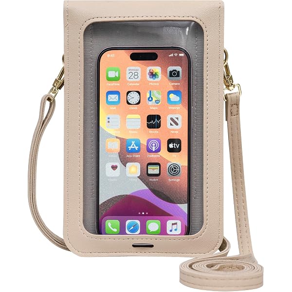styleBREAKER donna mini borsa a tracolla con motivo a cialda in rilievo e bottone a pressione, borsetta per cellulare 02012372, colore:Beige