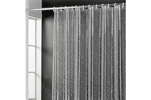 Ajiteogy Cortina de Ducha Resistente al Moho y al Moho, Forro de Cortina de Ducha de Plástico Transparente 3D, 180 x 180 cm, con Ojales de Metal Inoxidable e Imanes Pesados, Patrón de Cubo de Agua