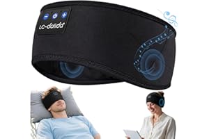 LC-dolida Schlafkopfhörer Bluetooth Sport-Kopfhörer Stirnband, Kabellos Schlafen Kopfhörer 15+ Stunden Lange Spielzeit Leichte Schlafstirnband mit HiFi-Stereo,Ergonomisch Tech Gadgets