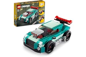 LEGO 31127 Creator 3 en 1 Le Bolide De Rue, Jouet de Voiture, Modèles Sport ou Hot Rod, Construction de Véhicules Modèle Réduit, pour Garçons et Filles