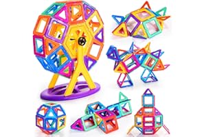 iKidiki Magnetic Building Blocks for 3-8 Year Old Boys & Girls - Construction Toys with 3-8 Age Range