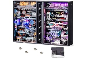 ROBOTIME Puzzle 3D Adulte Maquette a Construire Circuits de Billes, LED Obscurité Lumineuse, Dernière Ville et Futur Ville MRX01