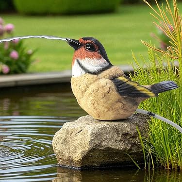 Decorazione Per Laghetto: Pesce Gargoyle Con Getto D'acqua, In Poliresina - Fornisce Ossigeno E Movimento