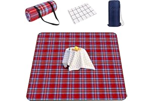 HALOVIE Coperta da Picnic Impermeabile Grande Tappetino Pieghevole 200 x 200 CM Coperta da Spiaggia con Borsa Portaoggetti Tovaglia Tappetino per Campeggio Spiaggia Giardino Escursionismo Sport Viaggi