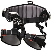 SOB Professional Adjustable Climbing Harness with Thick Padding, Expanded Design for Rock Climbing, Fire Rescue &amp; Caving (Hal