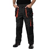 MAZALAT work wear Men's Work Trousers, Safety Trousers, Protective Trousers, Men's Clothing, Multipurpose Pockets, S-3XL, wit