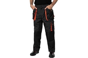 MAZALAT work wear Pantalones de Trabajo para Hombre, Pantalon de Seguridad, Pantalones de Proteccion, Ropa Hombre, Bolsillos Multiusos, S - 3XL, con Rodilleras Trabajo. Resistente