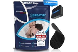 BREATHY Mundpflaster gegen schnarchen - Mouth tape for sleeping schnarchstopper anti schnarch schnarchen stopper gegen schnarchen schnarchpflaster antischnarchen medical (60er Set + Travelbox)