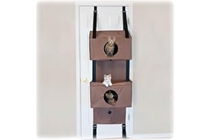 K&H PET PRODUCTS Hangin' Feline Funhouse Cat Furniture Tan Small 70 X 22 X 12 Inches
