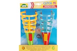 SIMM SPIELWAREN Lena 61221 Fangballspiel Duo, Catch Me, Fördert Geschicklichkeit und Koordination, mit großem und 2 Bällen, Indoor & Outdoor geeignet für Kinder ab 3 Jahren