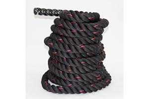 ‎POWRX POWRX Battle Rope Schwungseil inkl. Halterung I Ø 38 mm I Trainingsseil Sportseil Schlagseil Tau Seil für Fitness Kraft Training I versch. Länge (9 m)