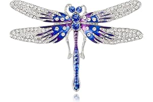 KristLand Broche Libellule épingles Broches Corsages avec des Pierres De Cristal Scintillantes Badges Broches De Vêtements Bijoux Coffrets Cadeaux pour Femmes Dames