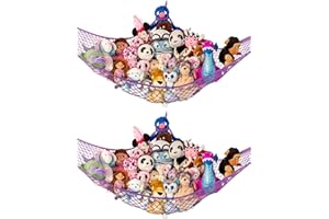 Lilly's Love Teddy Hammock - Toy Storage for Soft Stuffed Animals - Large 2 Pack (Purple)