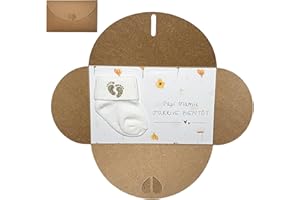 Moonbaby Annonce grossesse Floral Papi Mamie Tata Tonton Grands parents carte imprimée avec enveloppe et chaussette (Papi Mamie)