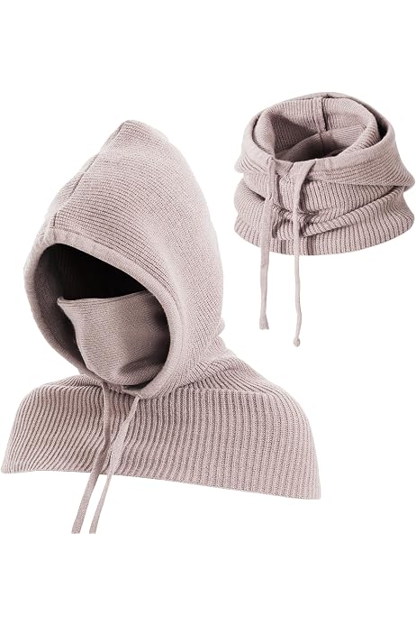 Produktbild von Generisch 3-In-1 Sturmhauben Mütze Mit Schal Und Maske, Strickmütze Für