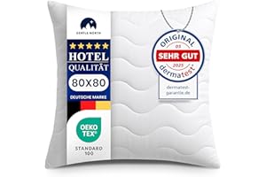 Gentle North High-Quality Hotel Quality Pillow, 80 x 80 cm, Fluffy, Well Filled Sleeping Pillow, Suitable for Allergy Sufferers (Ökotex 100 Certified), Washable at 60 °C