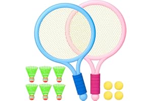 SANTOO Racchette da tennis per bambini, Mini Set Per Racchette Badminton Adatto all'allenamento dei bambini e alle attività del tempo libero Plastica Racchetta da Tennis