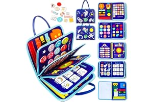 Gudotra Montessori busy board av mjuk filt Quiet Book Montessori leksak aktivitetsbok för sysselsättning i flygplan och resel