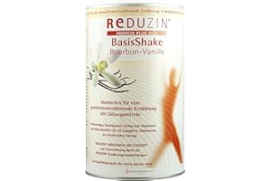Reduzin Diät Shakes zum Abnehmen - Vanille - 25 cremige Vanille Shakes pro Dose, nur 208kcal, leckerer Abnehm Shake, Mahlzeitenersatz zum Trinken mit 21,7g Eiweiß pro Portion