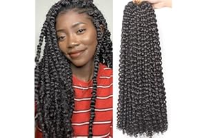 Leeven 24 Inch Passion Twist Braiding Hair 7 Packs Water Wave Crochet Hair for Woman Pre Looped Hair Braids for Distressed Faux Locs 18 Strands/Pack Bohemian Braids Hair Extensions 2#