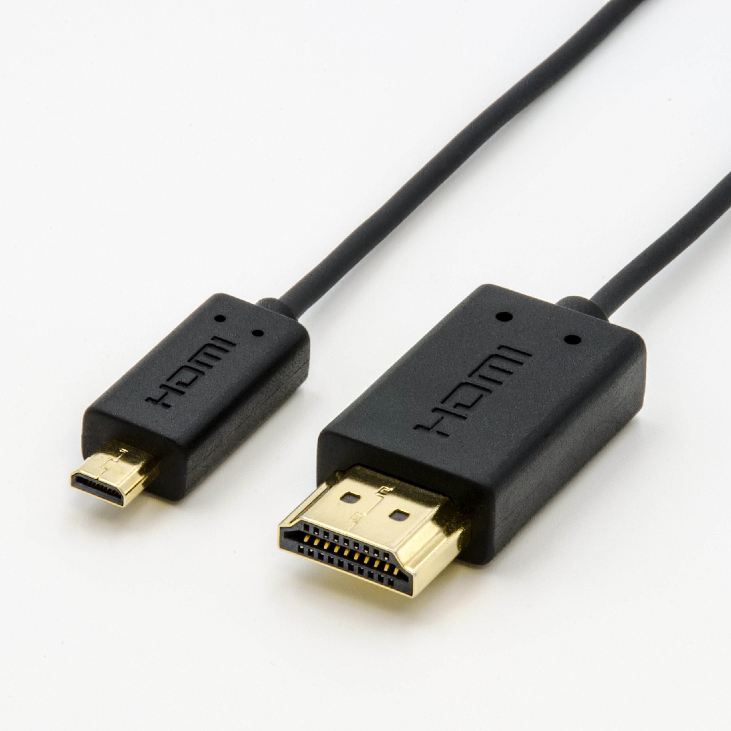 Extreme Slim 2.6â€™ MICRO HDMI Cable â€“ Worldâ€™s Thinnest and Most Flexible HDMI Cable. (2.6 Ft / 0.8m) High-Speed Supports Full 1080P, 4K, UltraHD, 3D, Ethernet, and Audio Return Channel