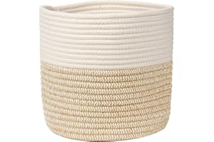 ‎BRIFUL Briful 25CMx25CM Gewebter Baumwollseil Pflanzkorb Blumentopf Geflochten Übertopf Korb für Pflanzgefäße, kleine Pflanzen, Blumentopf, Kunsthandwerk, Spielzeug, Home Décor