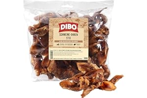 DIBO Schweine-Ohren-Stix, 500g-Beutel, der kleine Naturkau-Snack oder Leckerli für Zwischendurch, Hundefutter, Qualitätskauartikel ohne Chemie