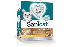 Sanicat - Arena para Gatos aglomerante con Aroma de argán | Absorbe la Humedad y facilita la Limpieza | 6 L