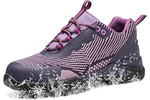 ZOEASHLEY Sicherheitsschuhe Herren Damen Wasserdicht Arbeitsschuhe Leicht Atmungsaktiv Stahlkappenschuhe rutschfest Sportliche Schutzschuhe