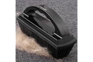 Navaris Brosse Anti Poils Animaux - Brosse de Nettoyage Vetement Tapis Voiture - Brosse Anti Poil Animaux Chien et Chat en Caoutchouc - Alliage ABS et TPR Résistant