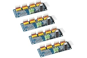 DORHEA Lot de 4 modules de contrôleur PCA9685 16 canaux 12 bits PWM Servo Driver Board IIC Interface PCA9685 Compatible avec Arduino et Raspberry Pi