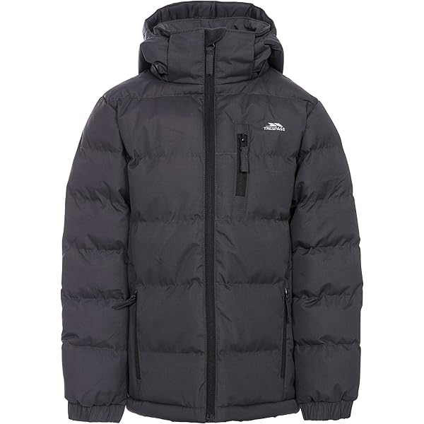 Sunny Sprout Winterjas met capuchon voor peuters - Dikke gevoerde pufferjas voor meisjes met winddichte mouwen en fleece voering, zwart, 122